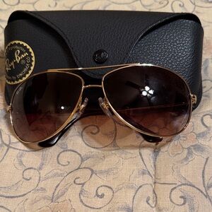 Ray-Ban Gold Frame with Brown Lens Sunglasses